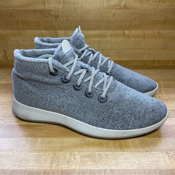 Allbirds Wool Runner-Up Mizzle 1019 NV1 Gray Running High Top Shoes Size 11 - Picture 1 of 7